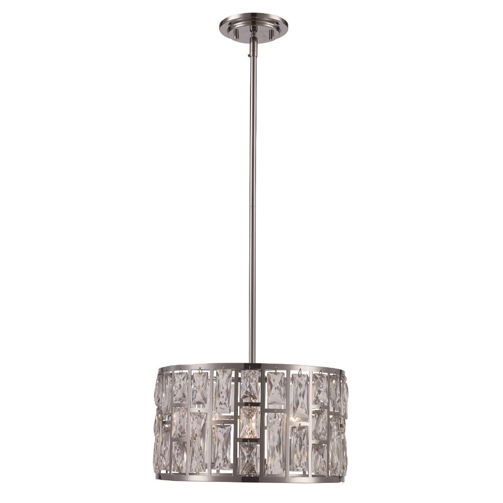 Trans Globe Lighting 71343 PC 3LT Crystal Cage Pendant in Polished Chrome